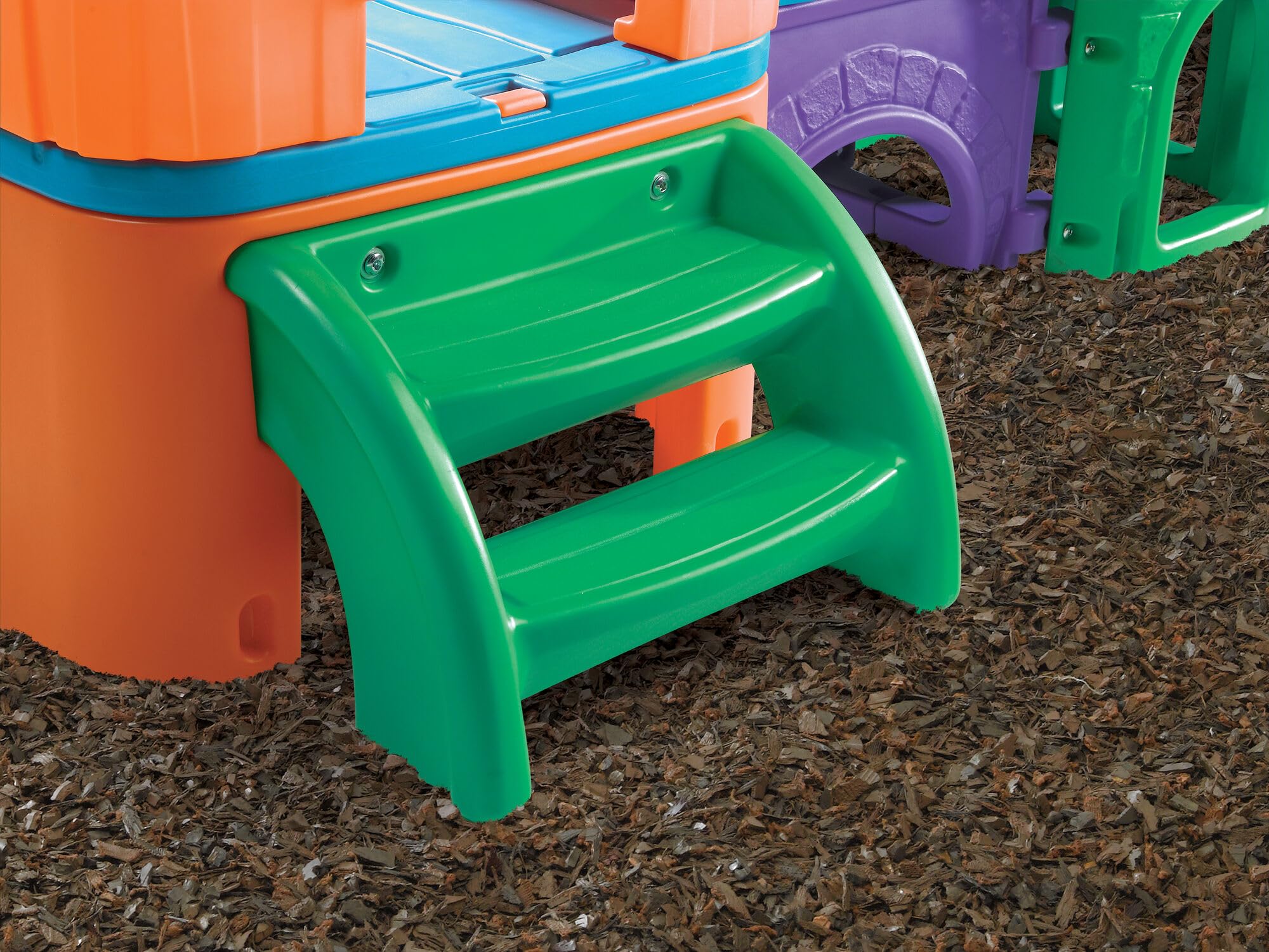 Step2 Clubhouse Climber Parco giochi con 2 scivoli | Torre di gioco per bambini XXL/casa di gioco per bambini in plastica