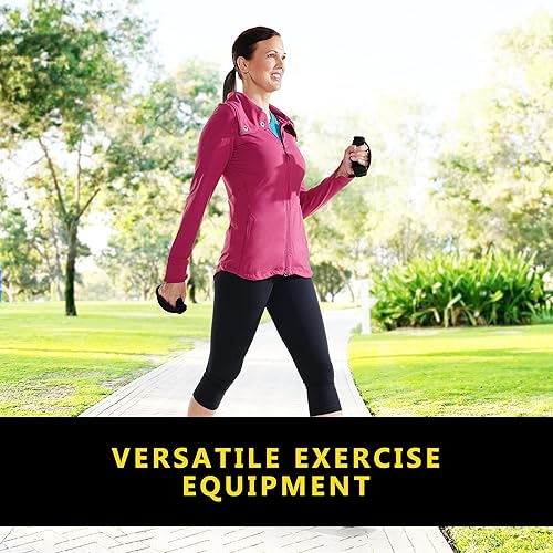 Miniatura 2 de Walk at Home Juego de pesas de mano Happy Walking para mujeres u hombres, pesas de 2 libras, cada mancuerna de neopreno para caminar para