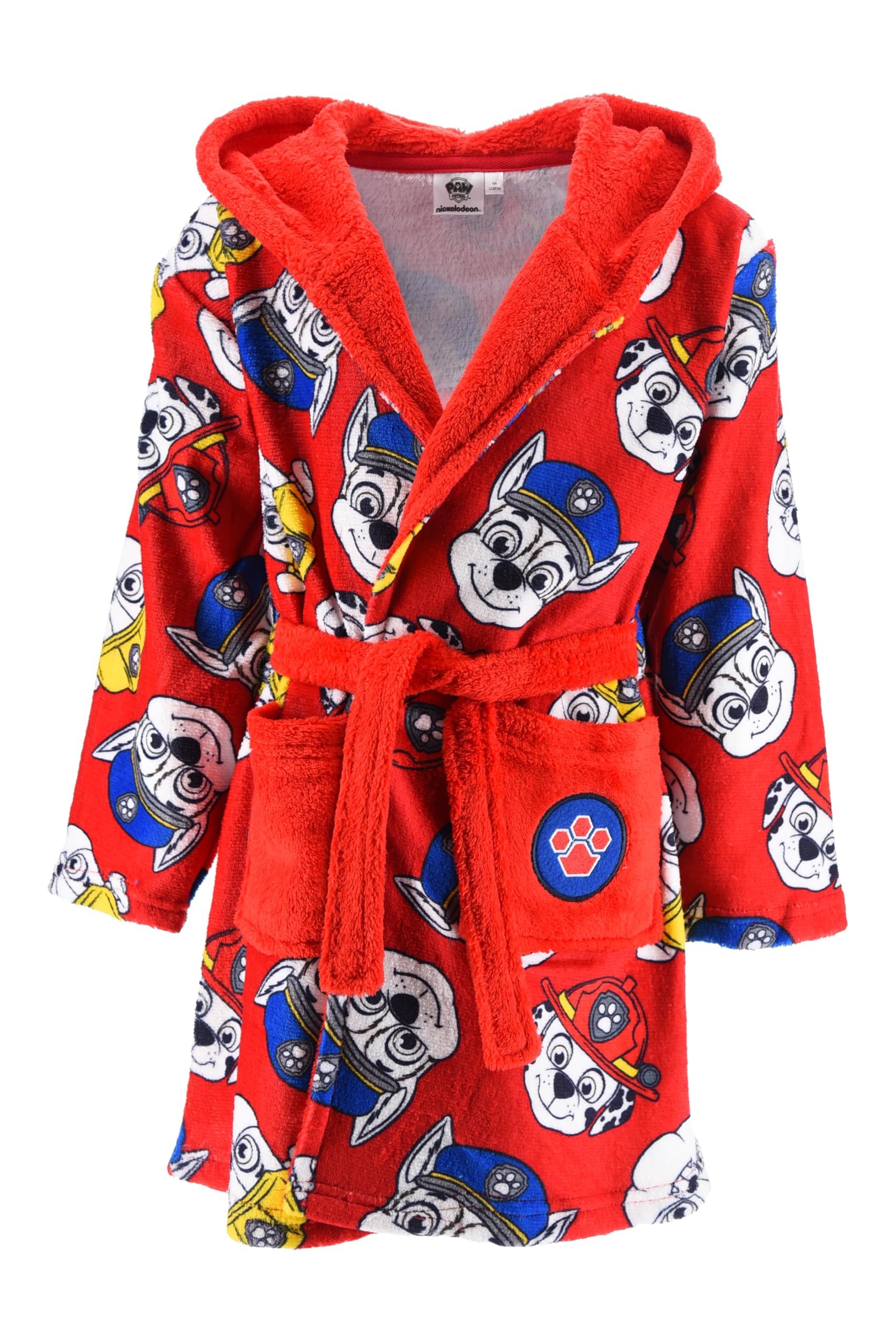 Nickelodeon Universe Paw Patrol Boys' Dressing Gown, Red, 3 Years