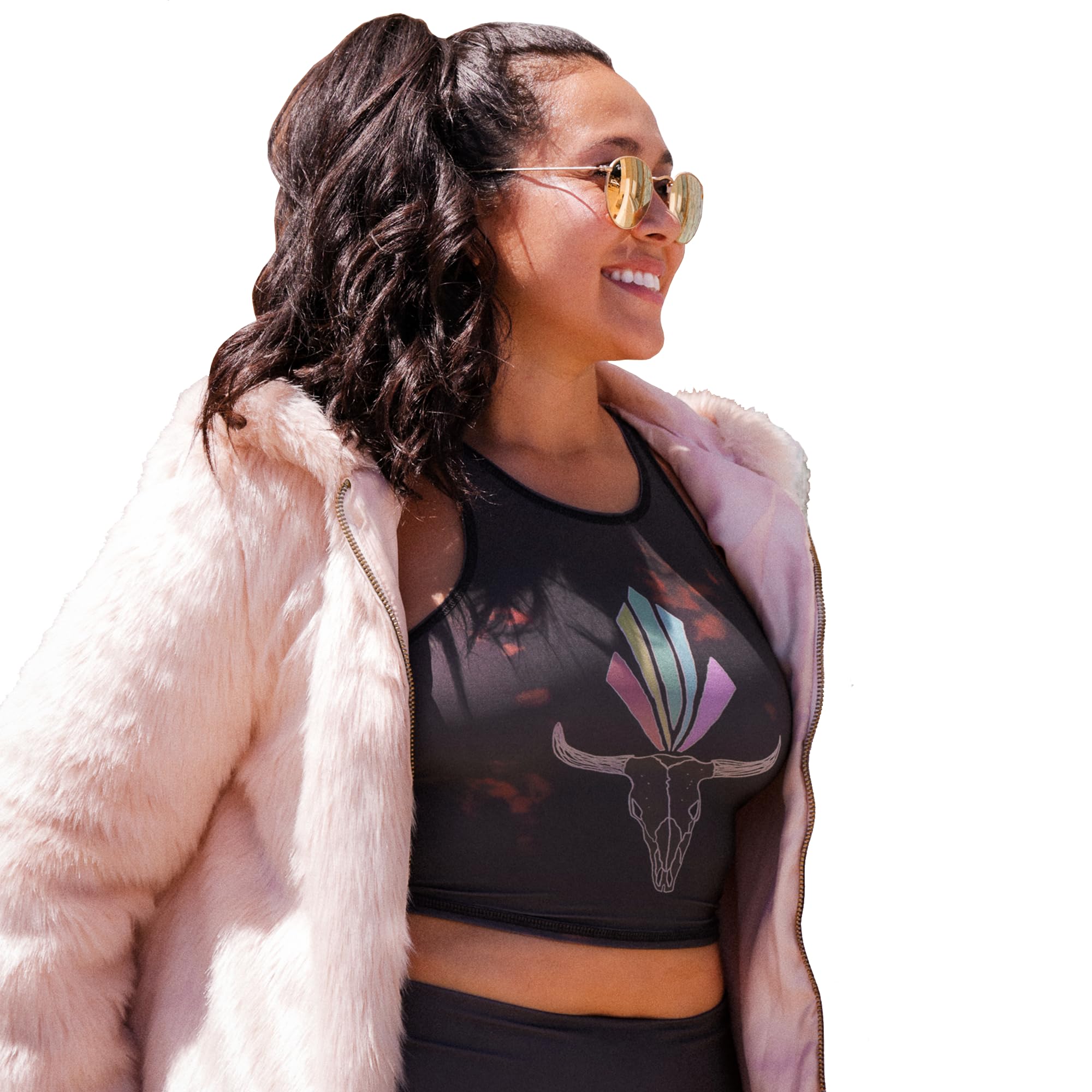 teeki Mermaid Tank Bra Tops for Women, USA Made from Sustainable Eco Luxury Fabric, Lightweight, Quick Dry, Bra Top