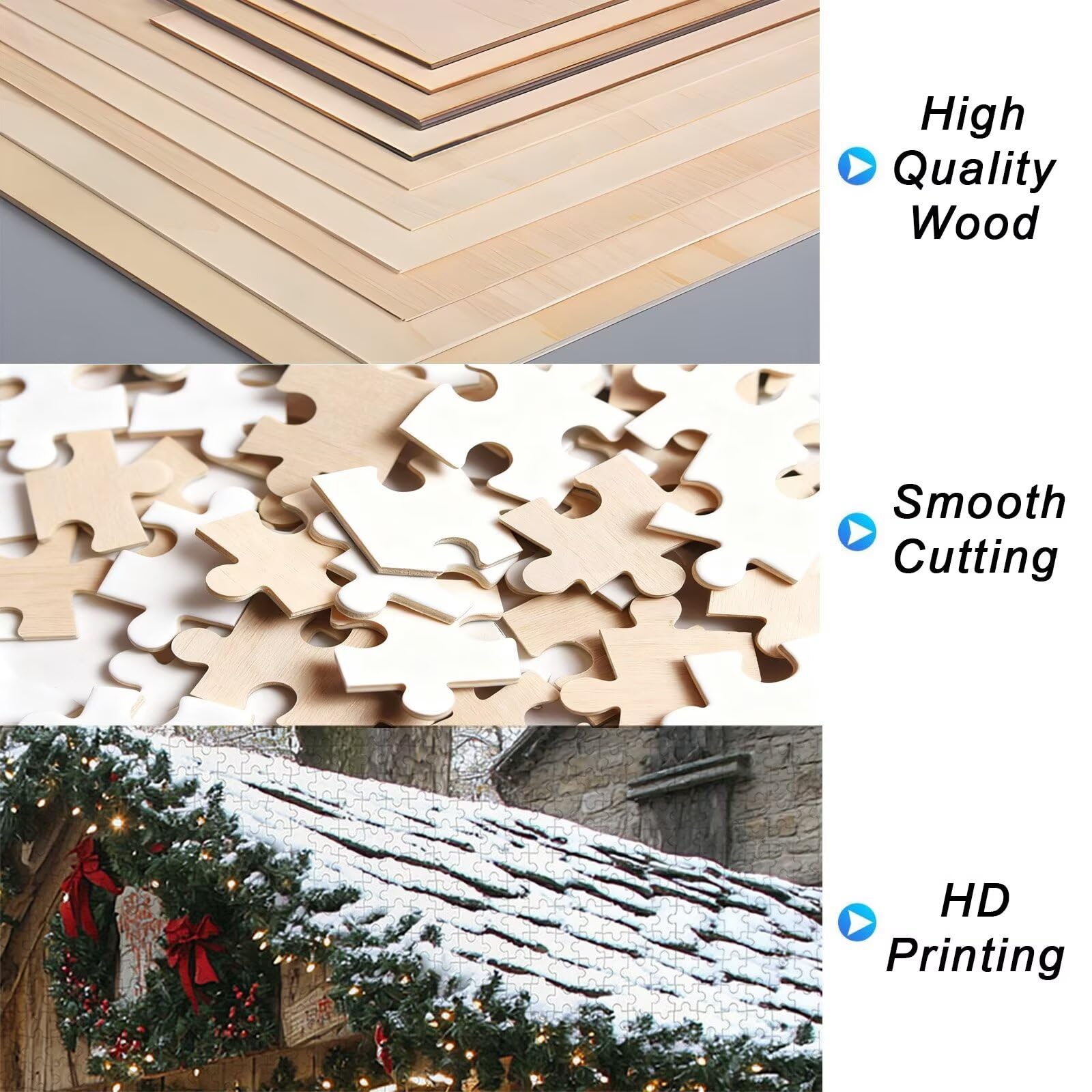Puzzle 4000 Piezas, Puzzle Navidad con Caja para Adultos, Paisaje Rompecabezas Madera, Rompecabezas Desafiante para Toda la Familia, Puzzles para Decoracion Hogar, Regalo Mujer, Regalo Hombres, -3803