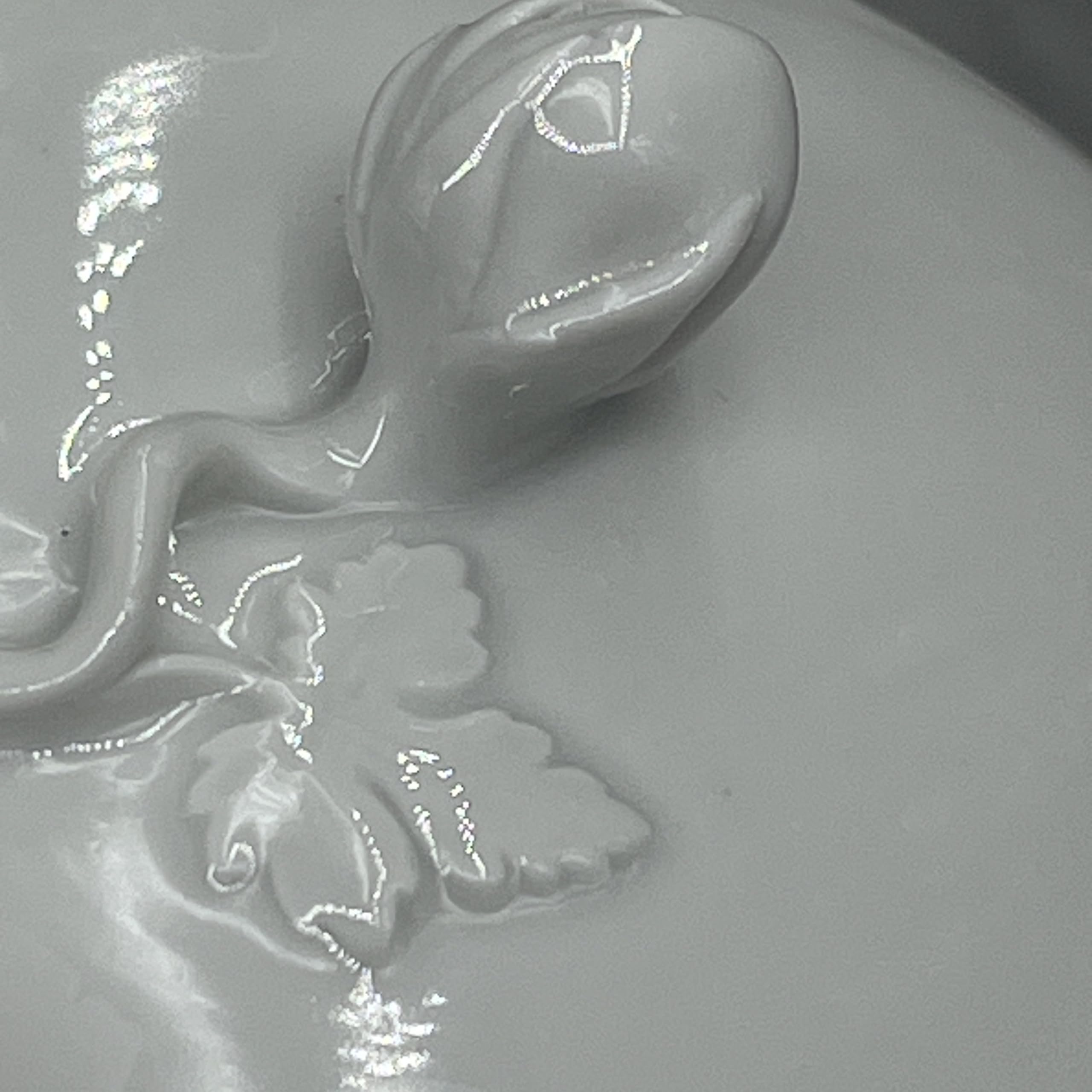 Generisch Meissen Zuccheriera in porcellana con coperchio bianco Nelle spade sono 4 tagli larghi 9,5 cm e alti 6 cm