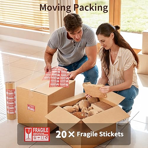 Miniatura 7 de JARLINK Papel de embalaje de panal de abeja, envoltura de embalaje de burbujas de 15 x 213 pies para embalajeenvíomudanza, rollo de papel de