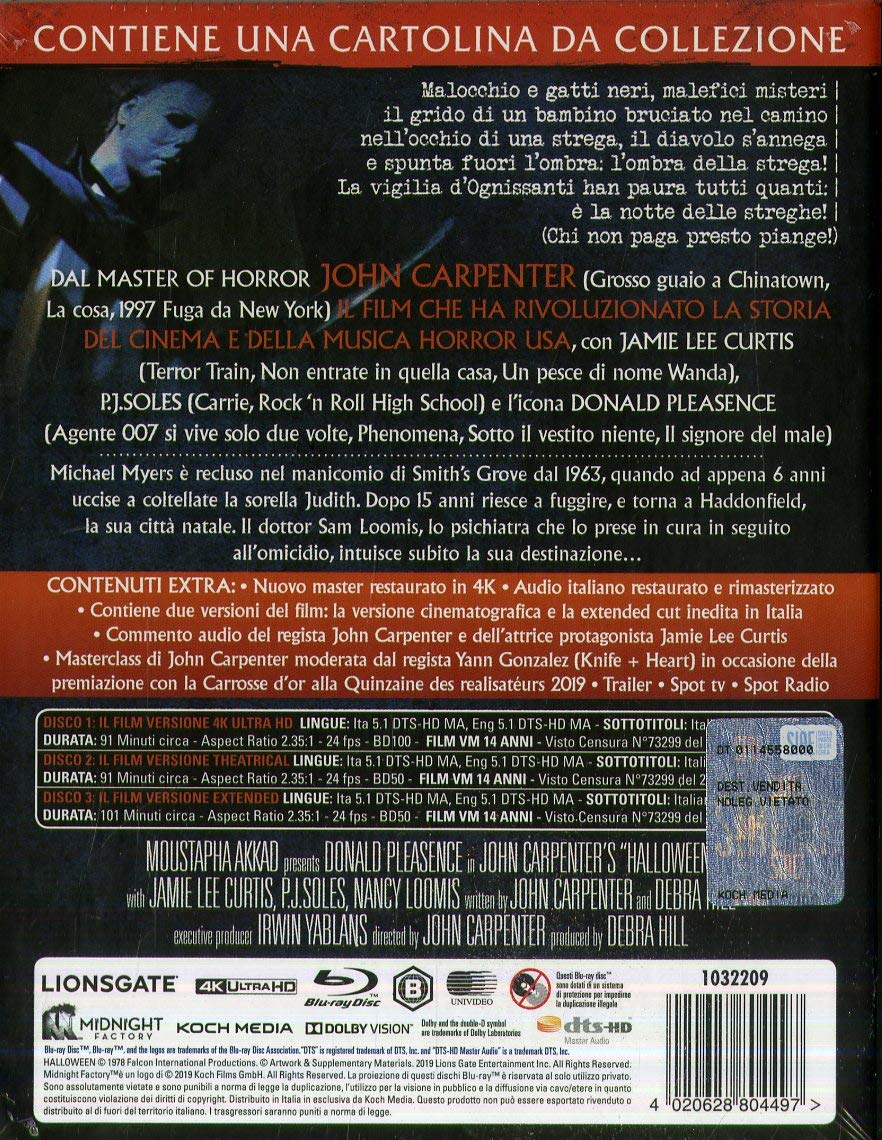 Halloween La Notte Delle Streghe, 1 4K Ultra-HD+2 Blu-ray