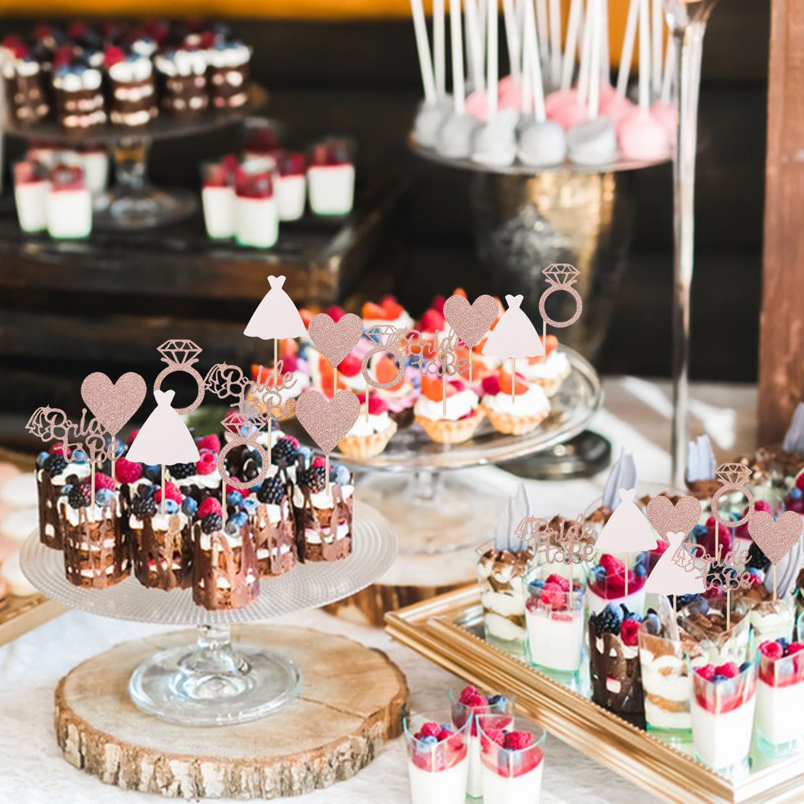 Bride to Be Cake Topper - Bride to Be Romantic Wedding Cake Topper - Bruid/verloving/vrijgezellenfeest taart Topper, acryl zwarte taart Toppers voor