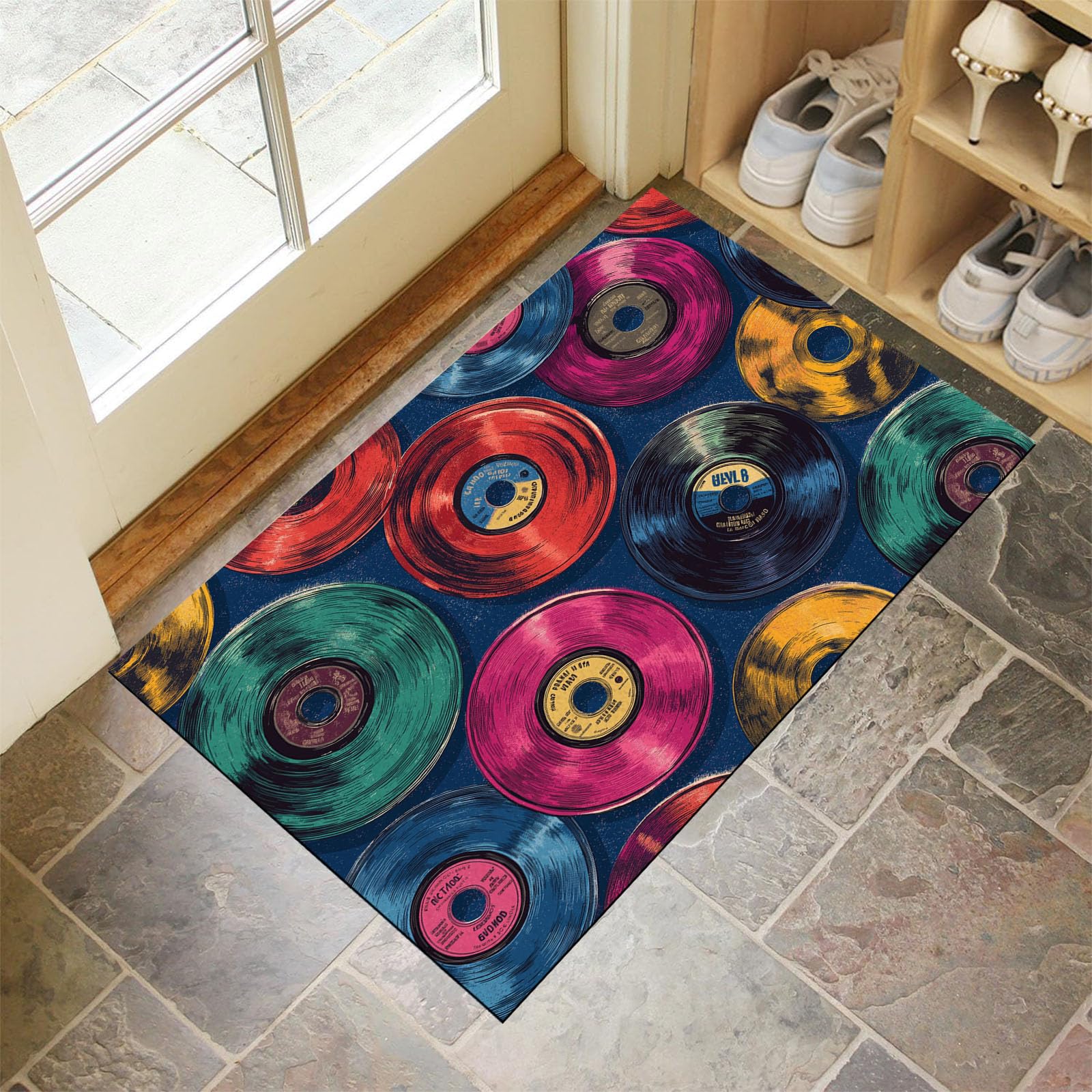 Tapis d'entrée d'intérieur anti-glisse et lavable pour sécuriser le sol