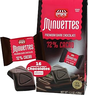 DOUzzleFathers Day Chocolate Gift Box - Minuettes Premium 72% Dark Chocolate (14 Count, Pack of 1) Dairy Free, Low Carb (7g Net Carbs), High Fiber (4g), Protein-Rich (3g) - Kosher Parve