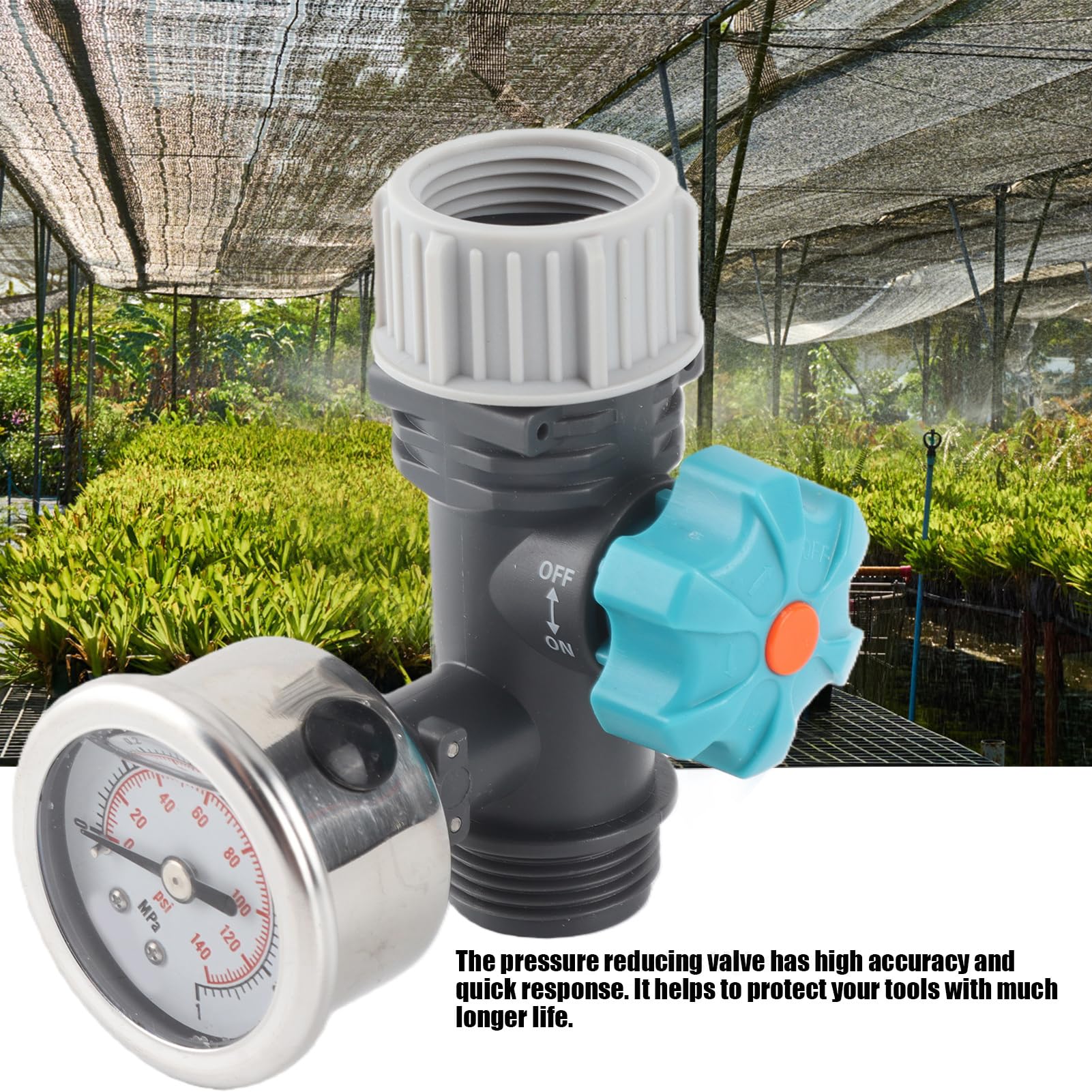 Vanne de Régulation de Pression d'Eau, Réducteur pour Arrosage Jardin et Serre, G3/4