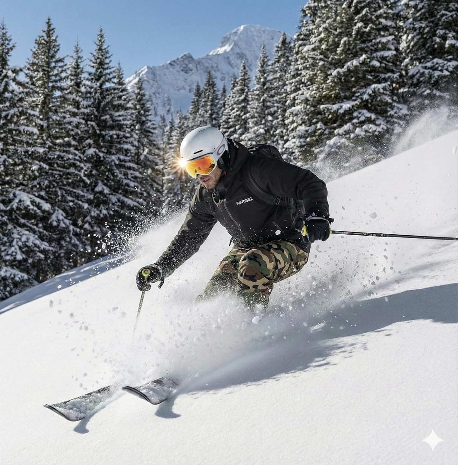 ROCKET Soft Shell Mens Ski Jacket, Water Resistant, Breathable Mid Layer Snow Jacket for Skiing & Winter Sports - Image 5