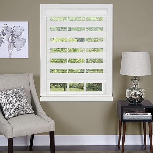 Achim Home Furnishings persiana sin cuerda Celestial Sheer - Pantalla de doble capa, Poliéster, 36" x 72"