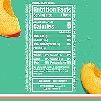 Vista 2 de Sparkling Ice, Durazno Nectarina. Agua con gas, con antioxidantes y vitaminas, cero azúcar. Botellas de 17 oz (Paquete de 12).