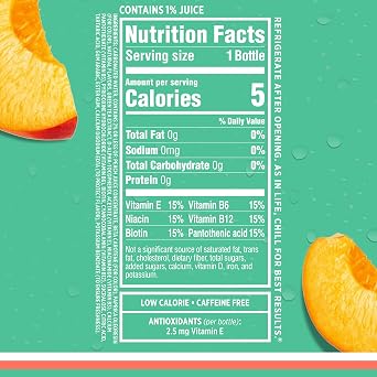 Sparkling Ice, Peach Nectarine Sparkling Water, Zero Sugar Flavored Water, with Antioxidants and Vitamins, 17 fl oz Bottle