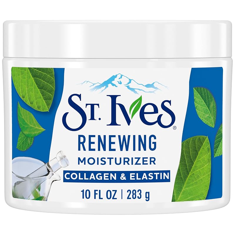 Hidratante facial St. Ives Collagen Elastin para pele seca, sem parabenos e não comedogênico, 283 g