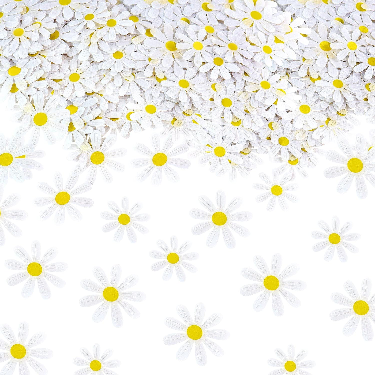 Lot De 250 Confettis Marguerite Scintillants – Décoration Mariage, Anniversaire, Table Fête, Bricolage DIY