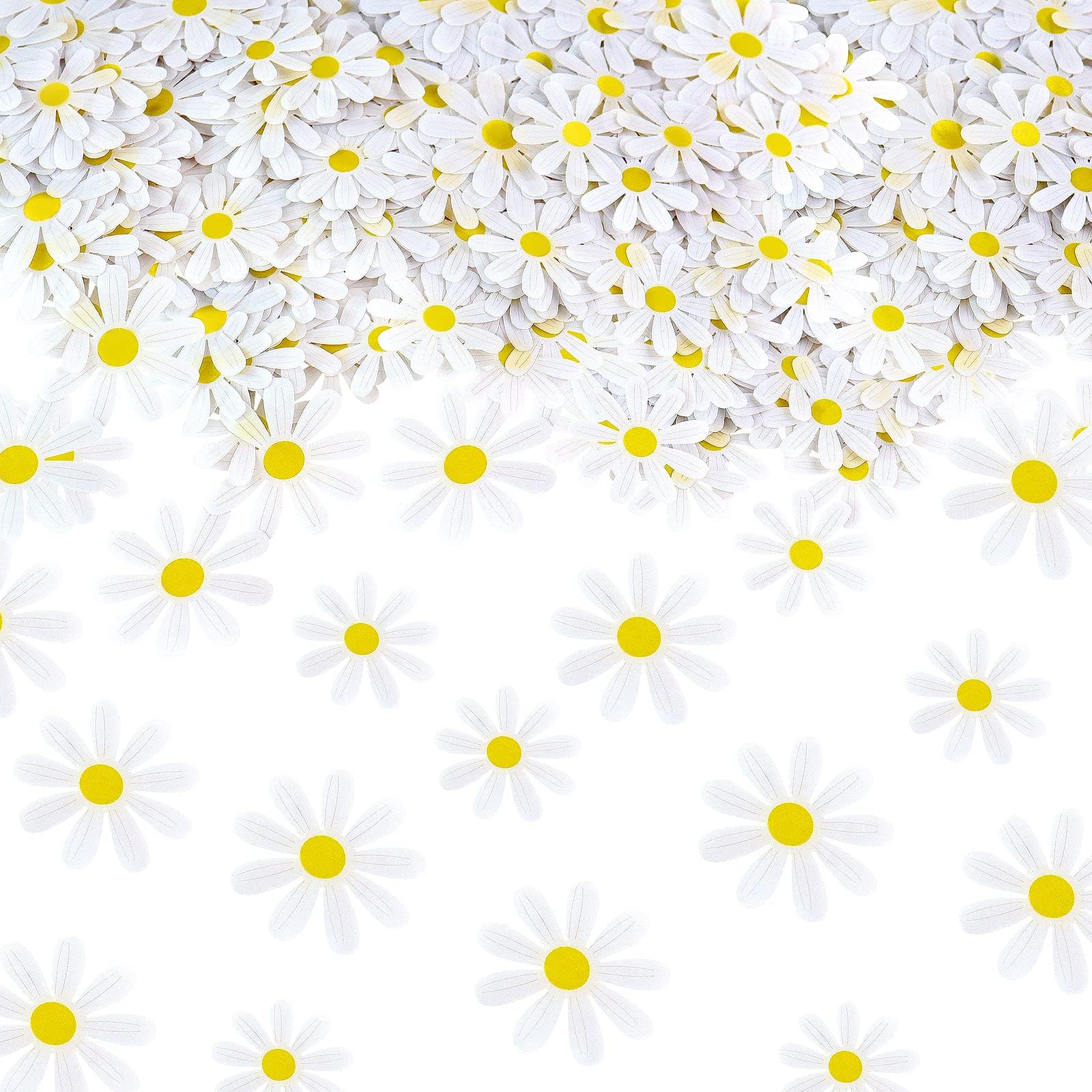 Keaziu250PCS Daisy Confetti Flower Table Confetti Bridal Baby Shower Decorations Engagement Party Decorations