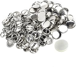Badge Vierge, 100 32MM Bricolage Broche Badges Personnalisés Étiquette De Nom Badges Personnalisés Bouton De Broche Vierge Jeux De Badges Métalliques Pour Cadeaux D'artisanat