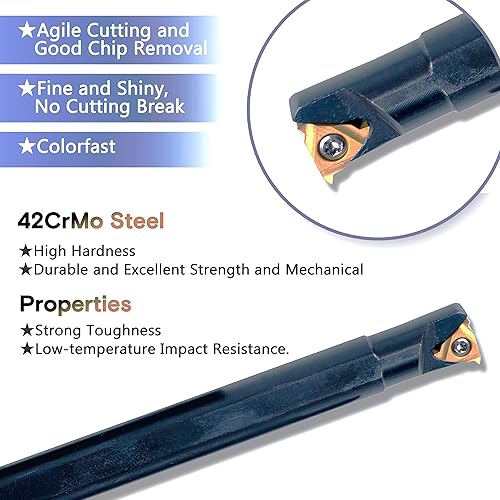 Miniatura 3 de Herramienta de torneado para torneado, soporte de roscado, 21 unids - 7 unids 12 "soporte de roscado barras de taladrado+14 piezas insertos de