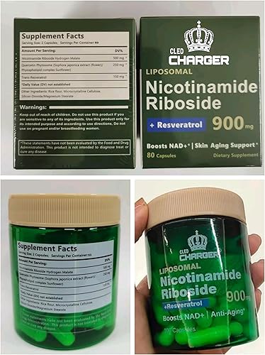 Miniatura 7 de Suplemento NAD+, ribósido liposomal de nicotinamida, suplemento de resveratrol NMN alternativa para antienvejecimiento, energía, enfoque, para