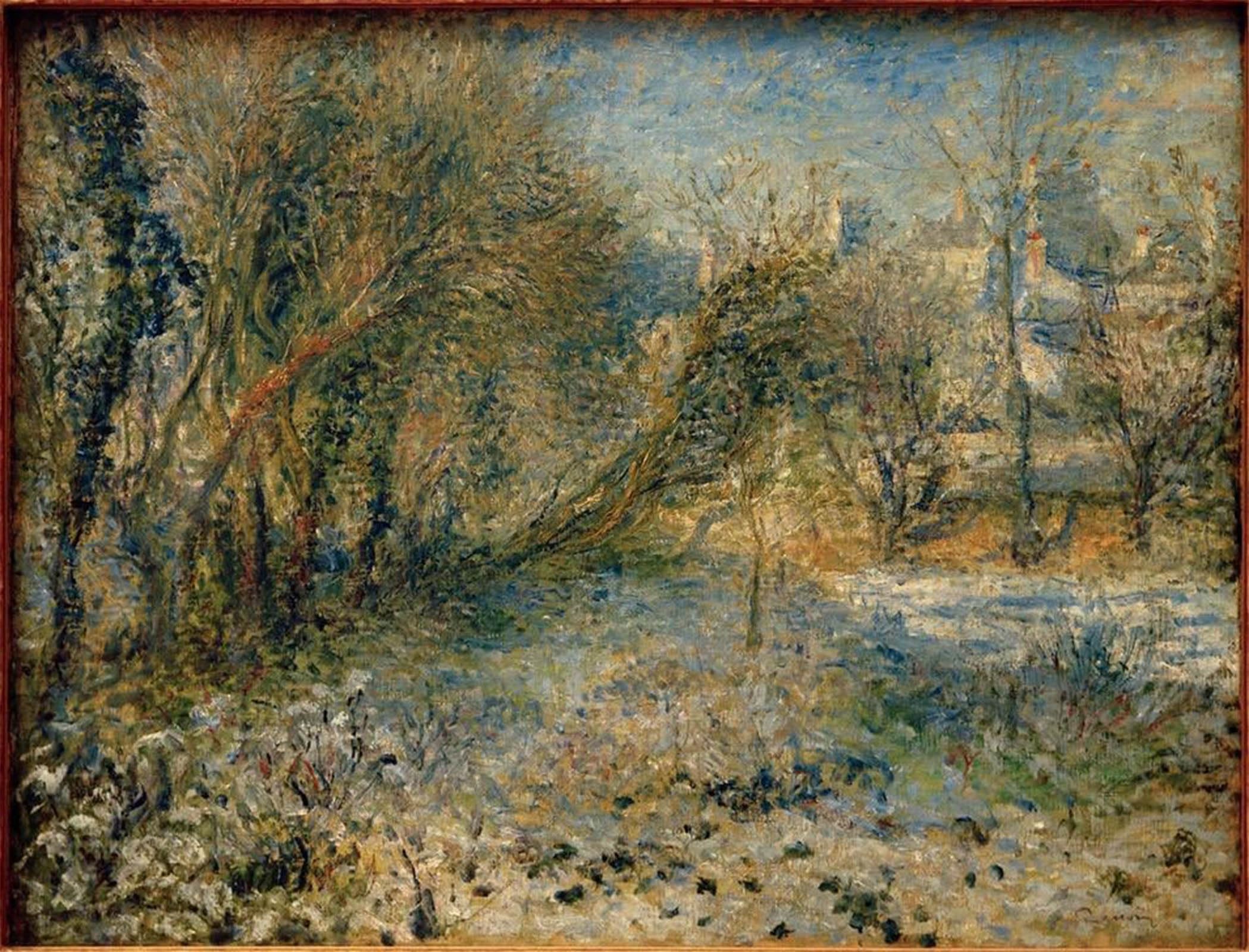 ARTXLXXBN Famous Painting Canvas Artwork Graffiti Print Schneelandschaft by Pierre Auguste Renoir Portrait Canvas Image for Home Decor 60x90cm