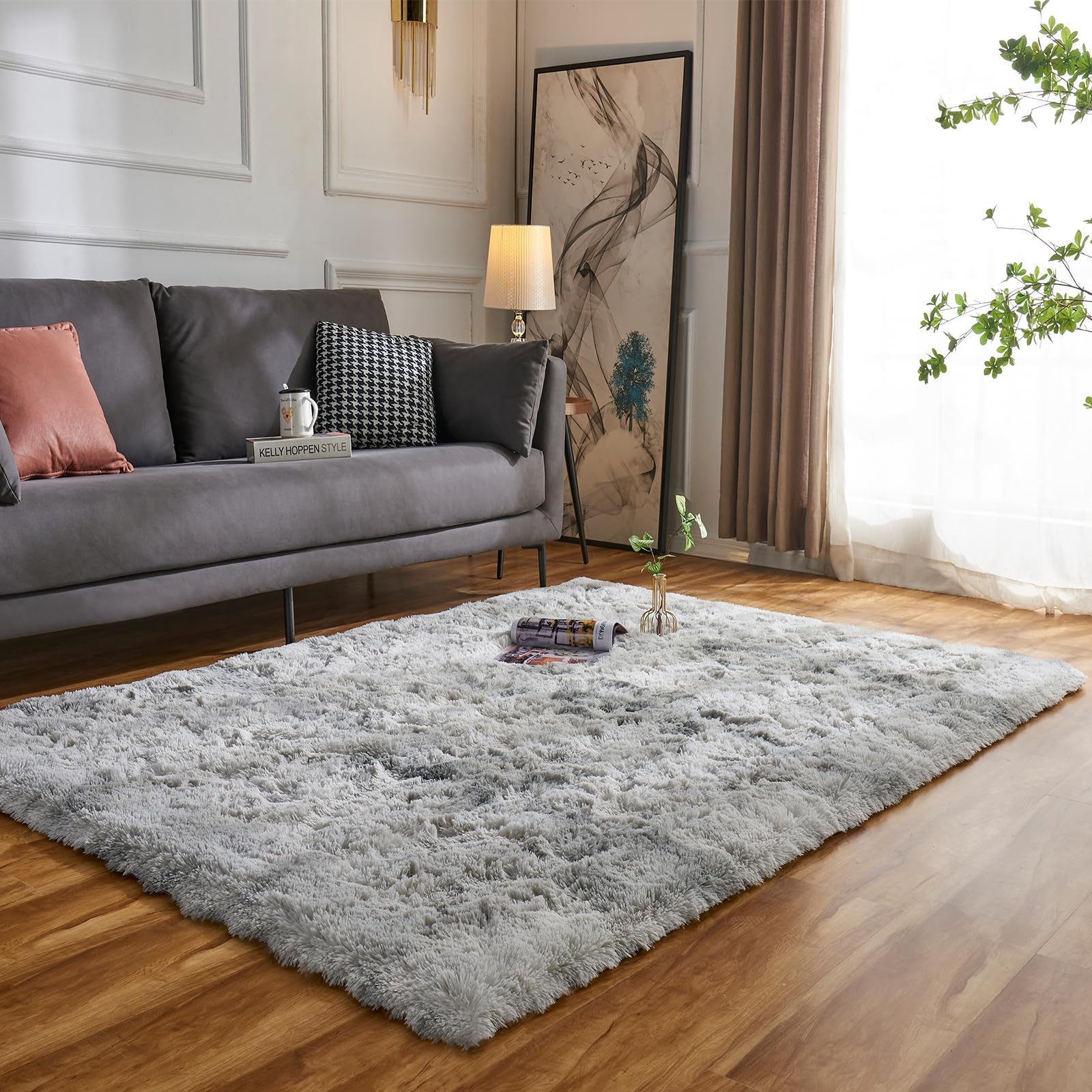 Meyecon Area Rugs Bedroom Carpet Fluffy Carpet for Bedroom Shaggy Rug