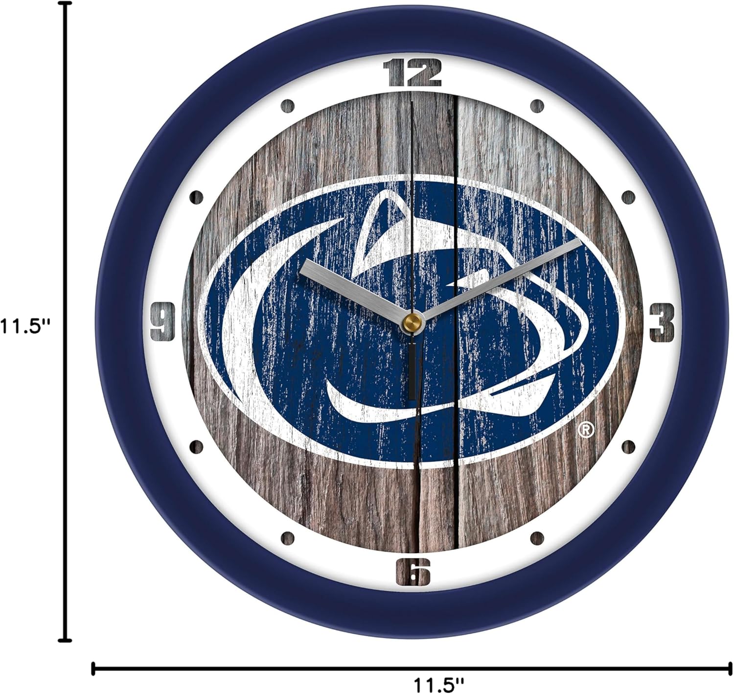 SunTime Penn State Nittany Lions - Weathered Wood Wall Clock