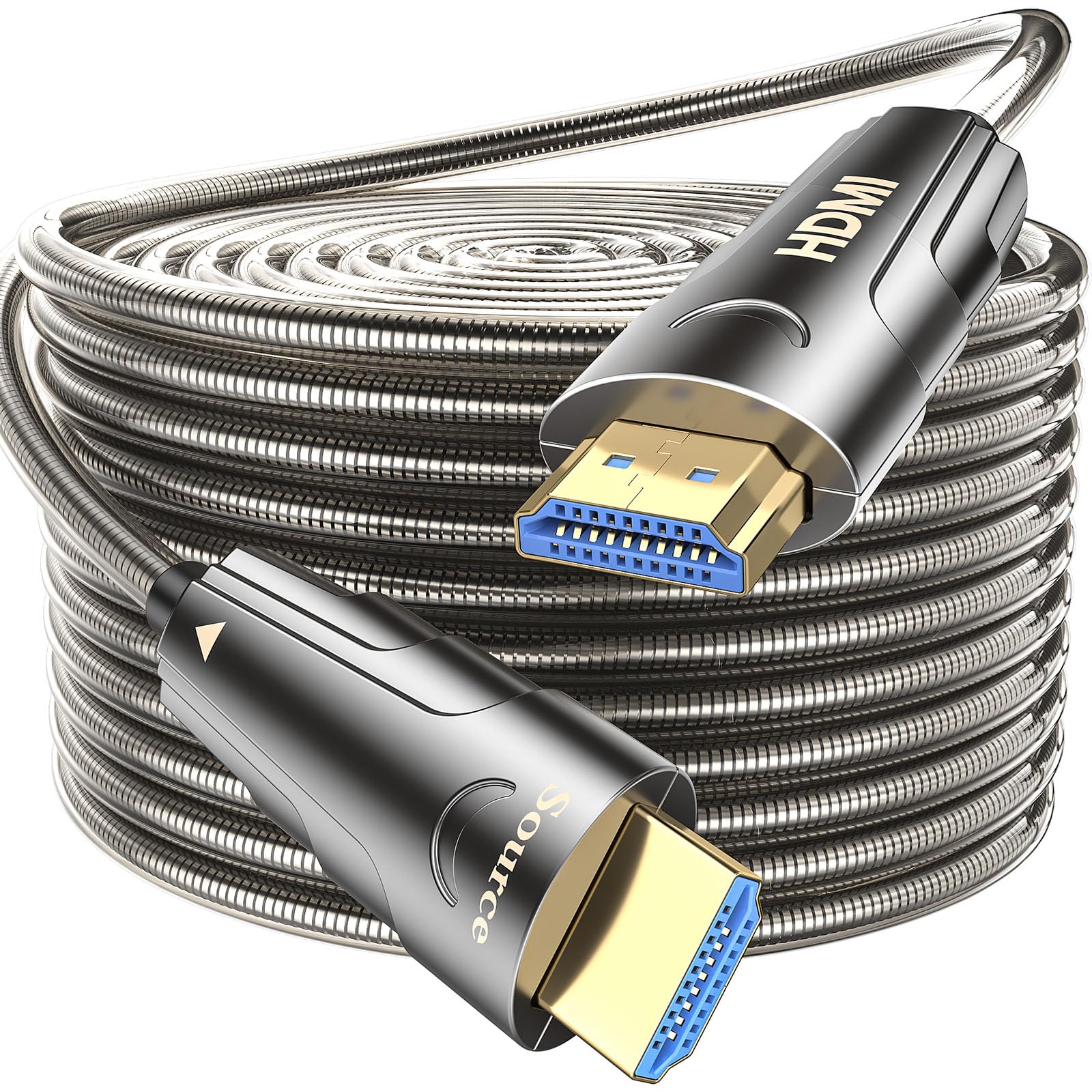 Cable de fibra óptica 8K HDMI 40M HDMI 2.1 cable 48 Gbps Ultra High Speed,In Wall CL3 Rated,AOC 8K @60Hz,4K @120Hz/144Hz Dynamic HDR eARC Dolby HDCP2.2 Compatible con PS10,Xbox SeriesX, PC, TV