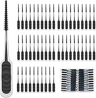 Vista 1 de 200 piezas de cepillo interdental con mango de goma suave, palillos dentales desechables para limpieza de dientes, cepillos dentales con práctico