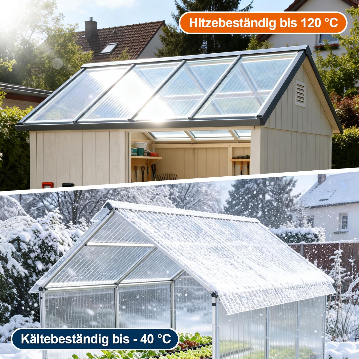Transparente Polycarbonat-Dachplatte, 0.8mm Stoßfest, 1,2 * 5m