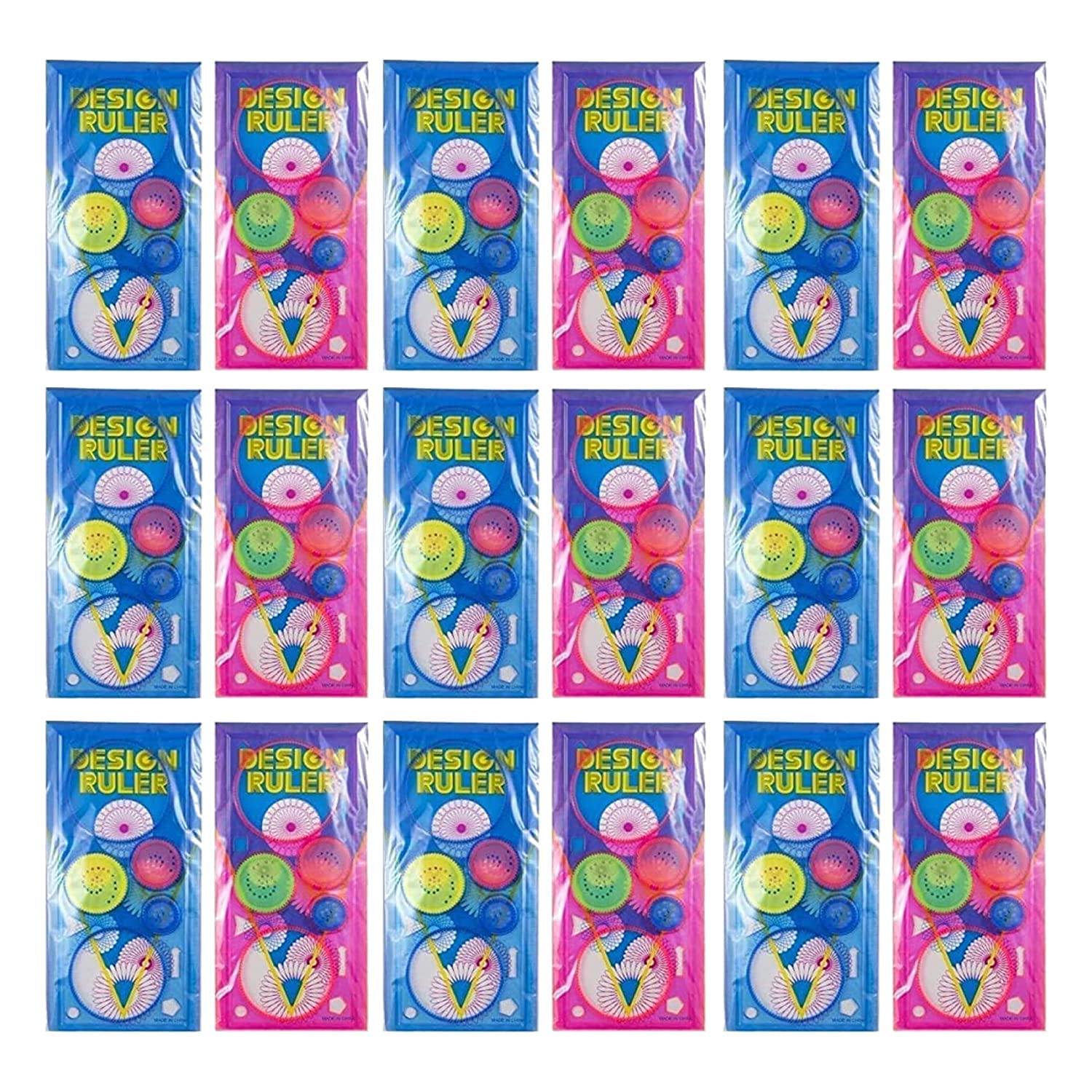 DREAM XPLORE Spirograph Geometric (Set Of 18) Birthday Return Gift Item for Kids in Bulk/Creative Designer Ruler/Scale, Art & Craft Sets School Stationery Multicolour