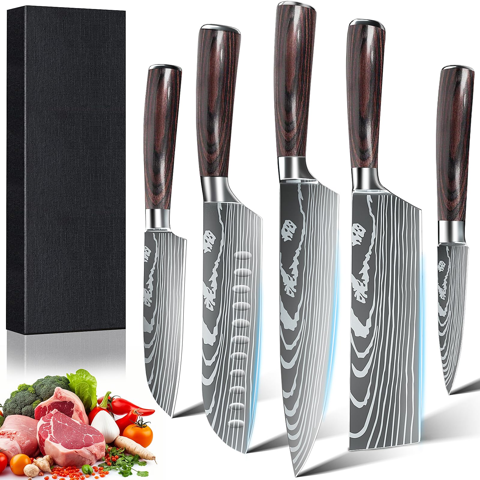Amazon.com: ZENG Chef Knife Set, Kitchen Chef's Knives Set with