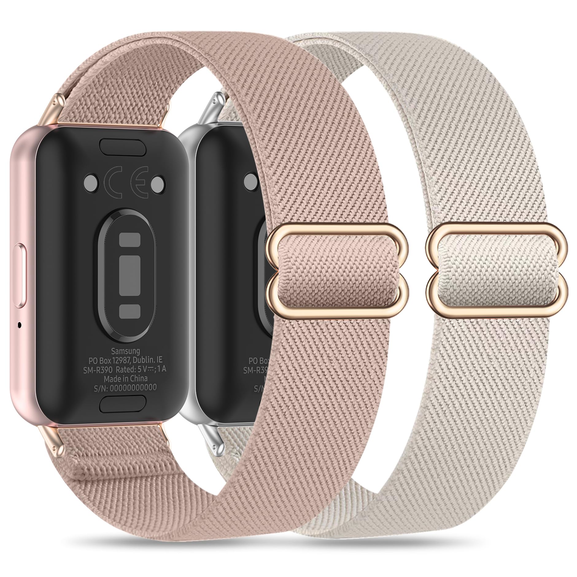 EverAct Correa elástica compatible con Samsung Galaxy Fit 3 Pulsera de repuesto para Samsung Galaxy Fit 3 SM-R390 Nylon Correa de repuesto Deporte Correa de reloj de pulsera para hombre