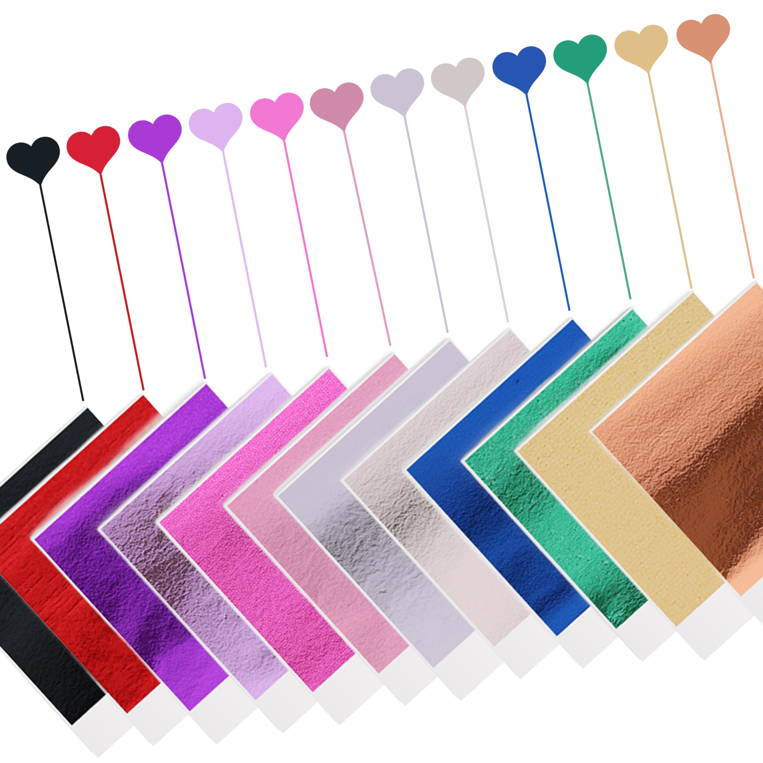 Muwfeuin Imitation Gold Leaf Sheet Art, Used for Crafting, Painting, and Artistic Projects 12 Colorful Colors 3.15 in * 3.35 in 120 Tablets?Variety of Colors?