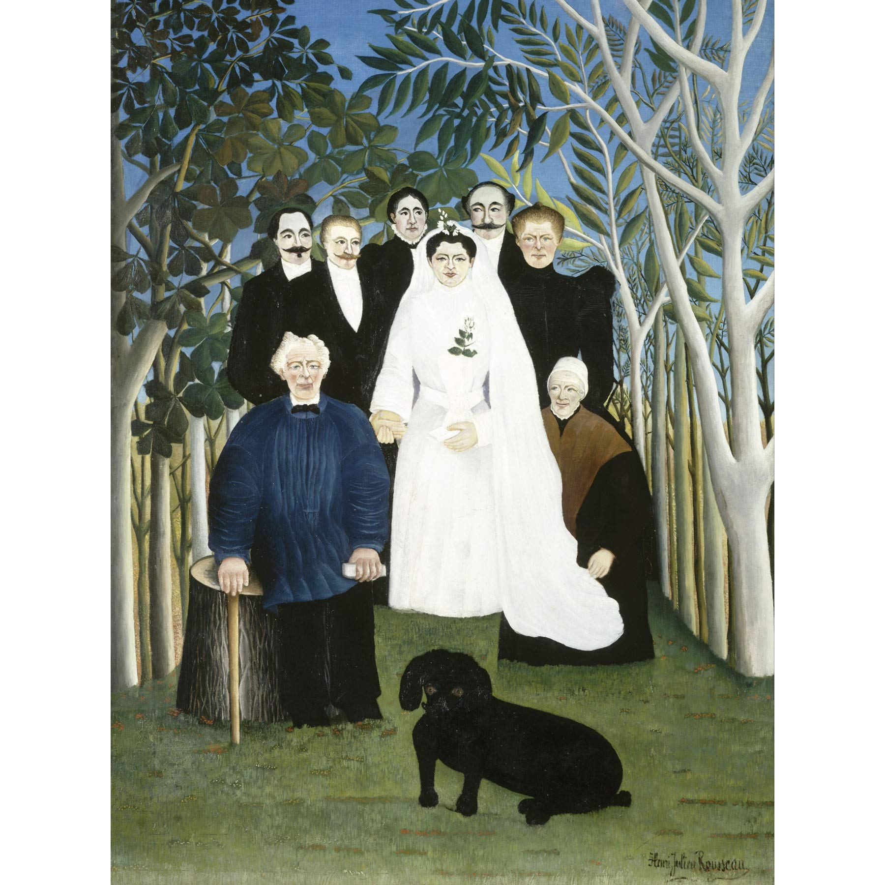 Henri Rousseau Dit Le Douanier The Wedding Party Large Art Print Poster Wall Decor Premium Mural