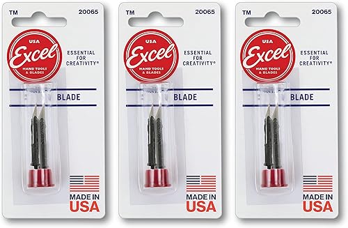 Excel Blades Cuchillas de repuesto para cuchillo de bolígrafo 65 compatibles con K47 Executive Retractable Hobby juego de 6 cuchillas para cuchillo