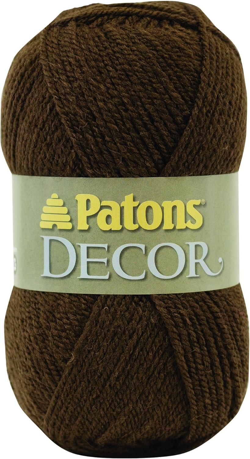 Patons Decor Yarn, 3.5oz, Gauge 4 Medium Worsted Rich Tae - For Crochet, Knitting & Crafting
