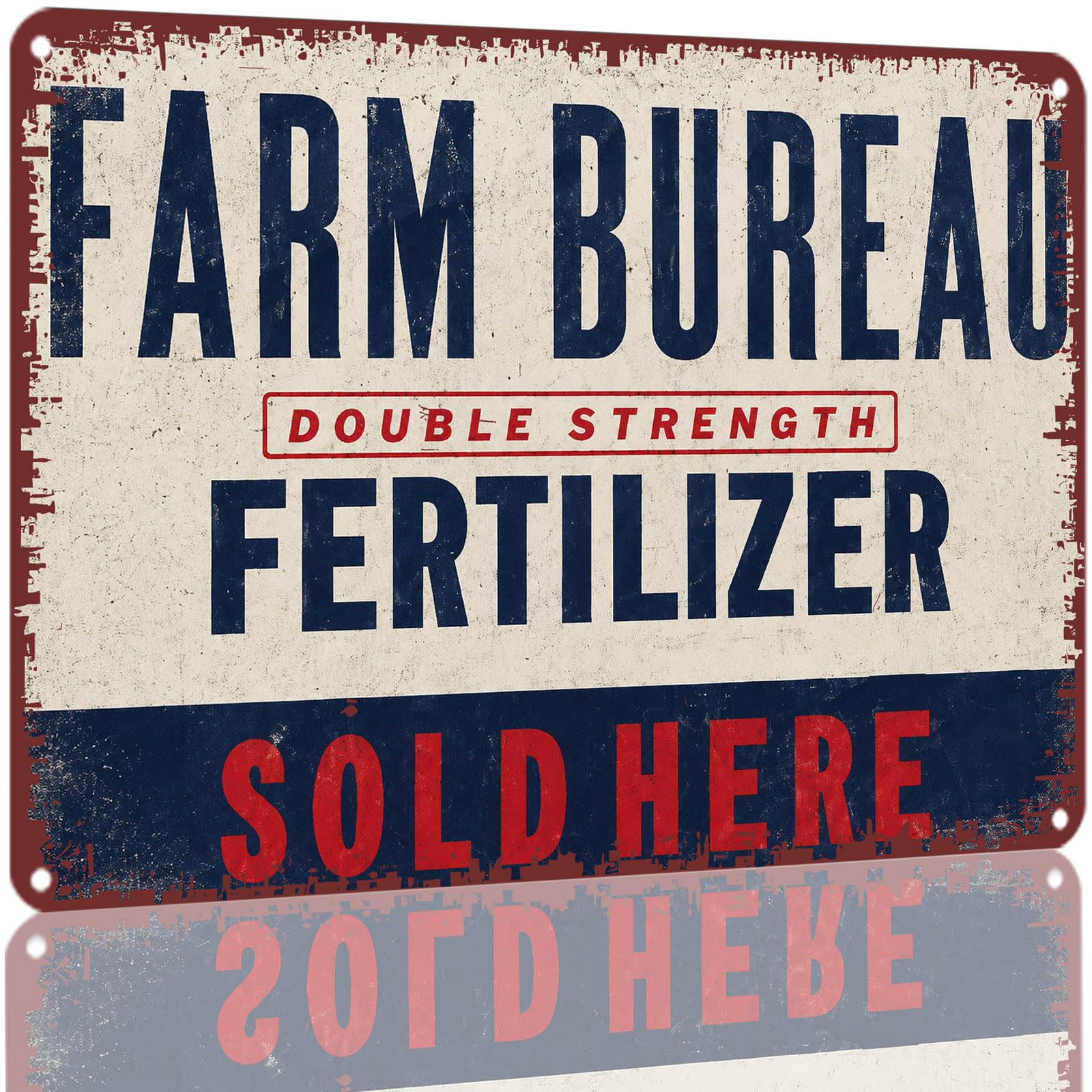 Kwqdozf As Pic Vintage Farm Bureau Fertilizer Decorative Tin Sign 8X12 Inch Aluminum Metal