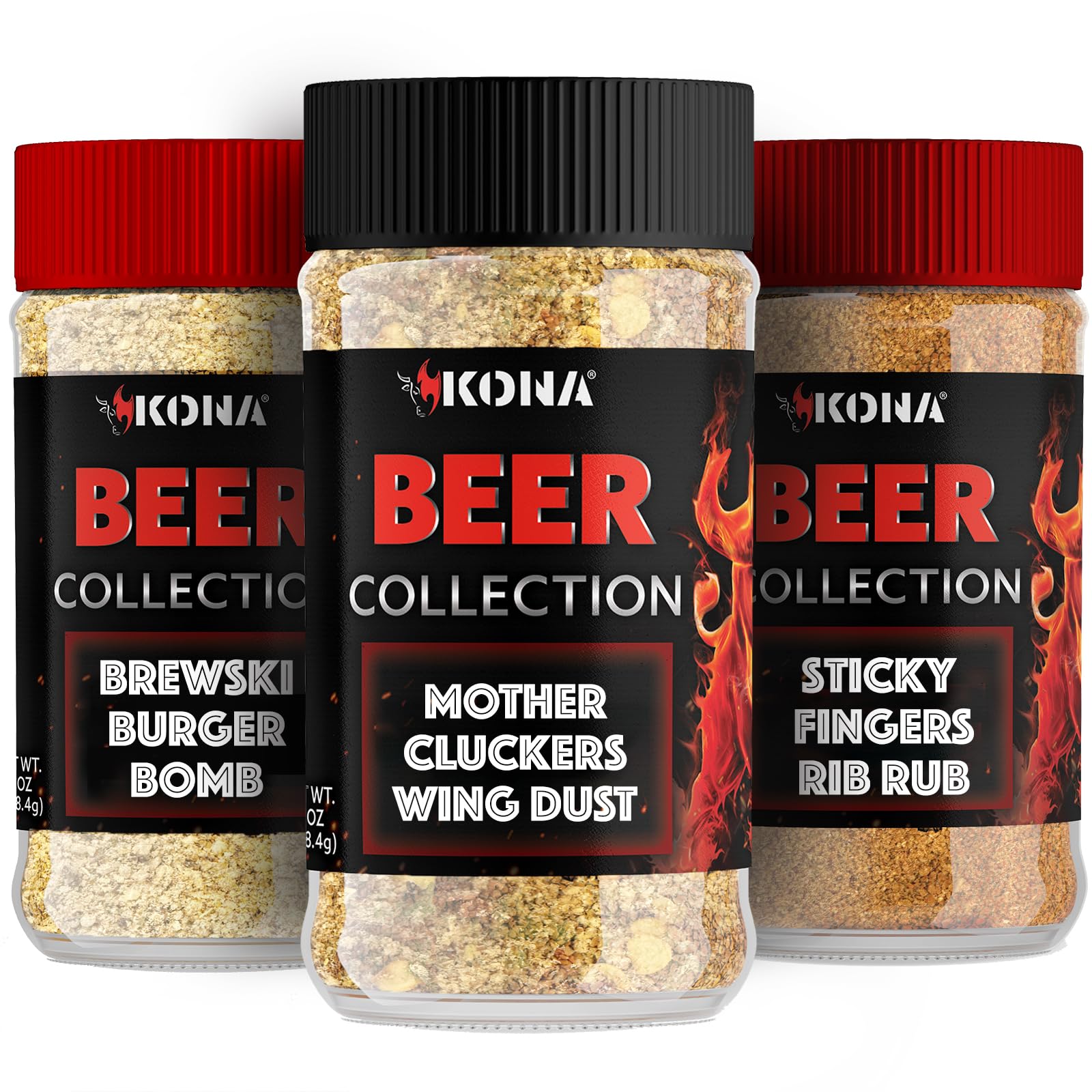 Kona Beer Grilling Spice Set & BBQ Seasoning Set - Exceptional Steak Seasoning for Grilling - Ultimate Meat Seasoning - Must-Have Grilling Gifts for Men, Dad & Father's Day - Made With Real Beer!