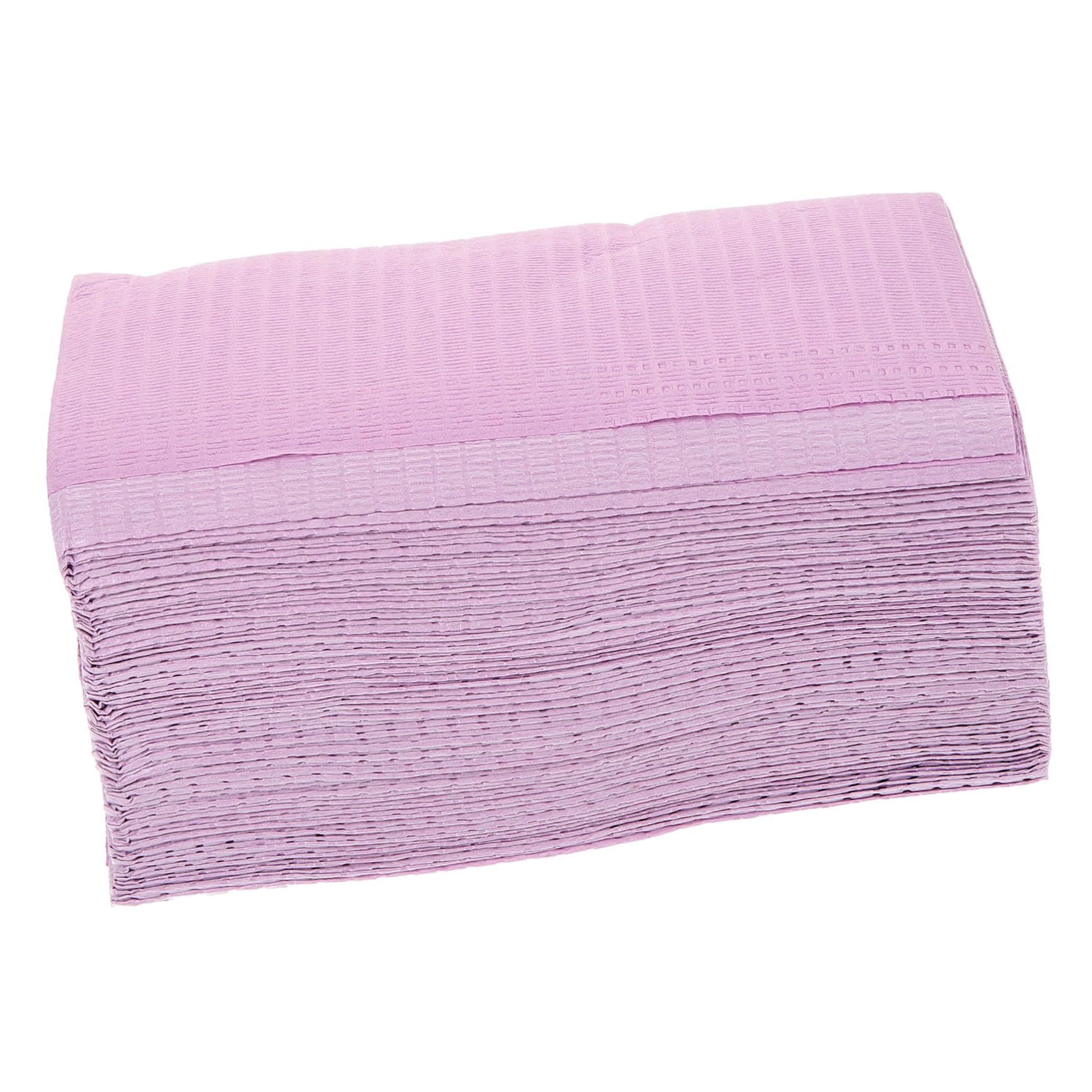 Einweg Zahnarztlätzchen 125 Blatt aus Vliesstoff Lila für Klinik