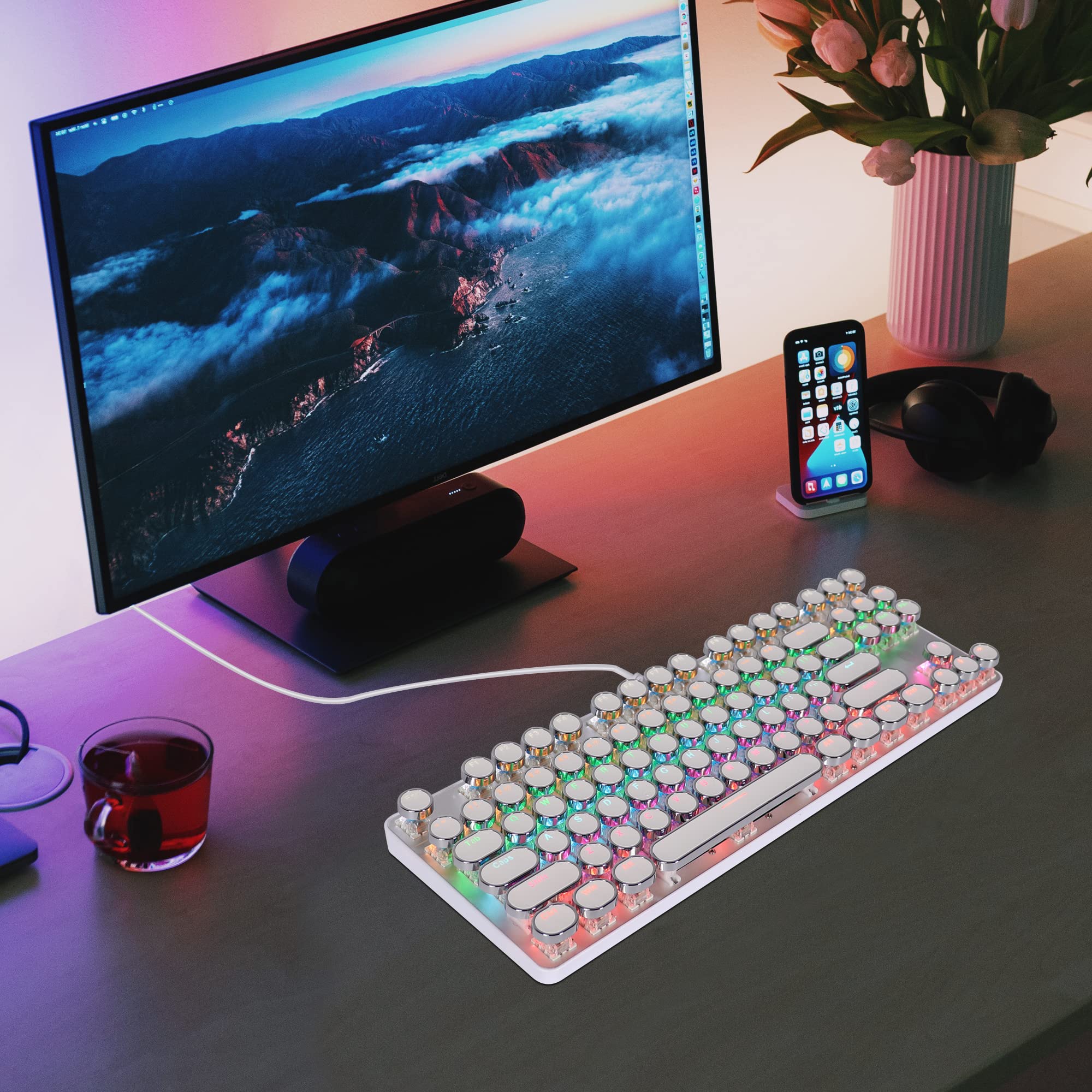 ★送料込 新品青色光るメカニカルキーボードDuckyDK9008Shine2★ ☆送料込 新品青色光るメカニカルキーボードDuckyDK9008Shine2