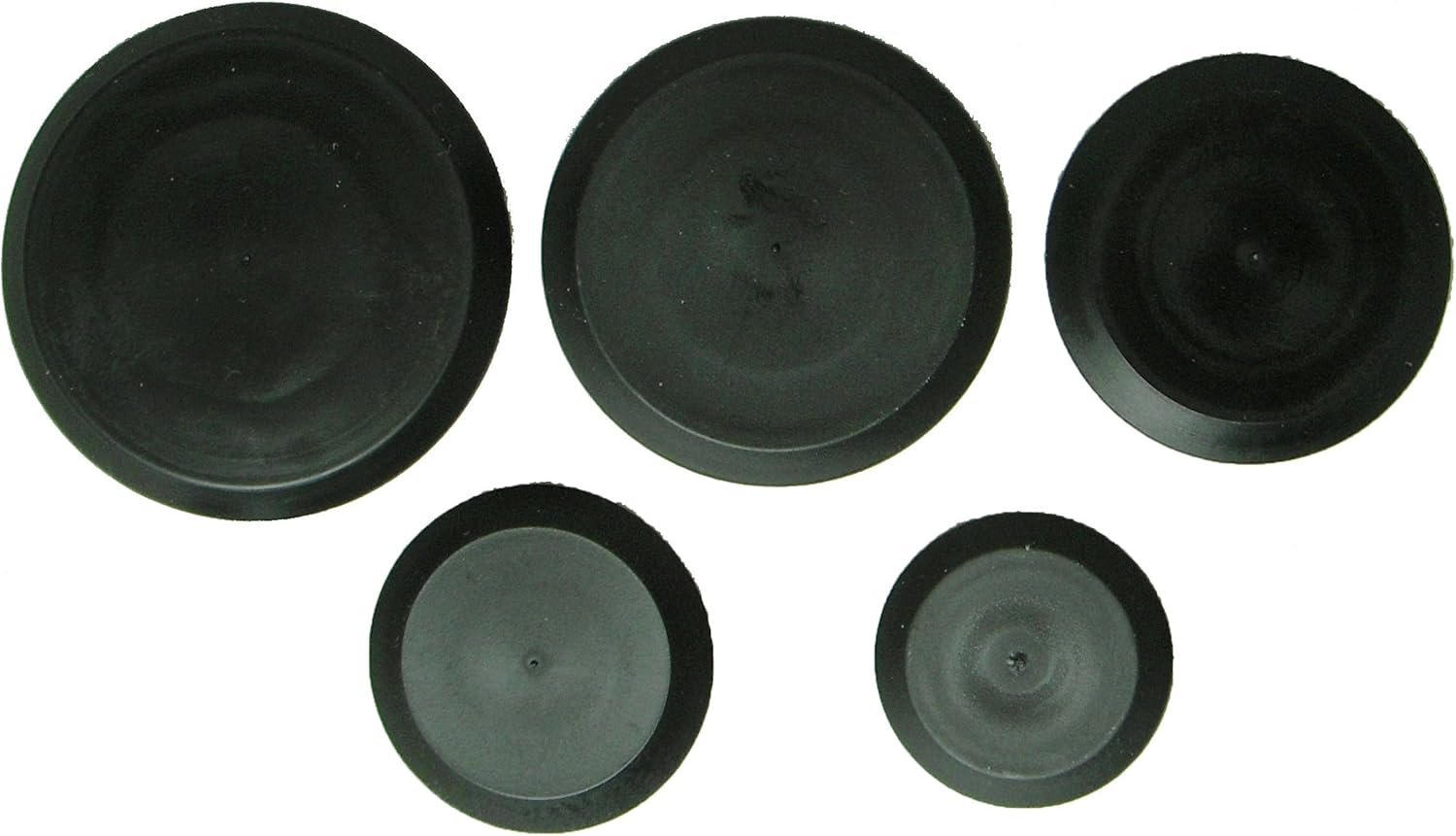25 Piece Flush Mount Black Hole Plug Assortment for Auto Body and Sheet Metal 4 3.5 3 2.5 2 inch