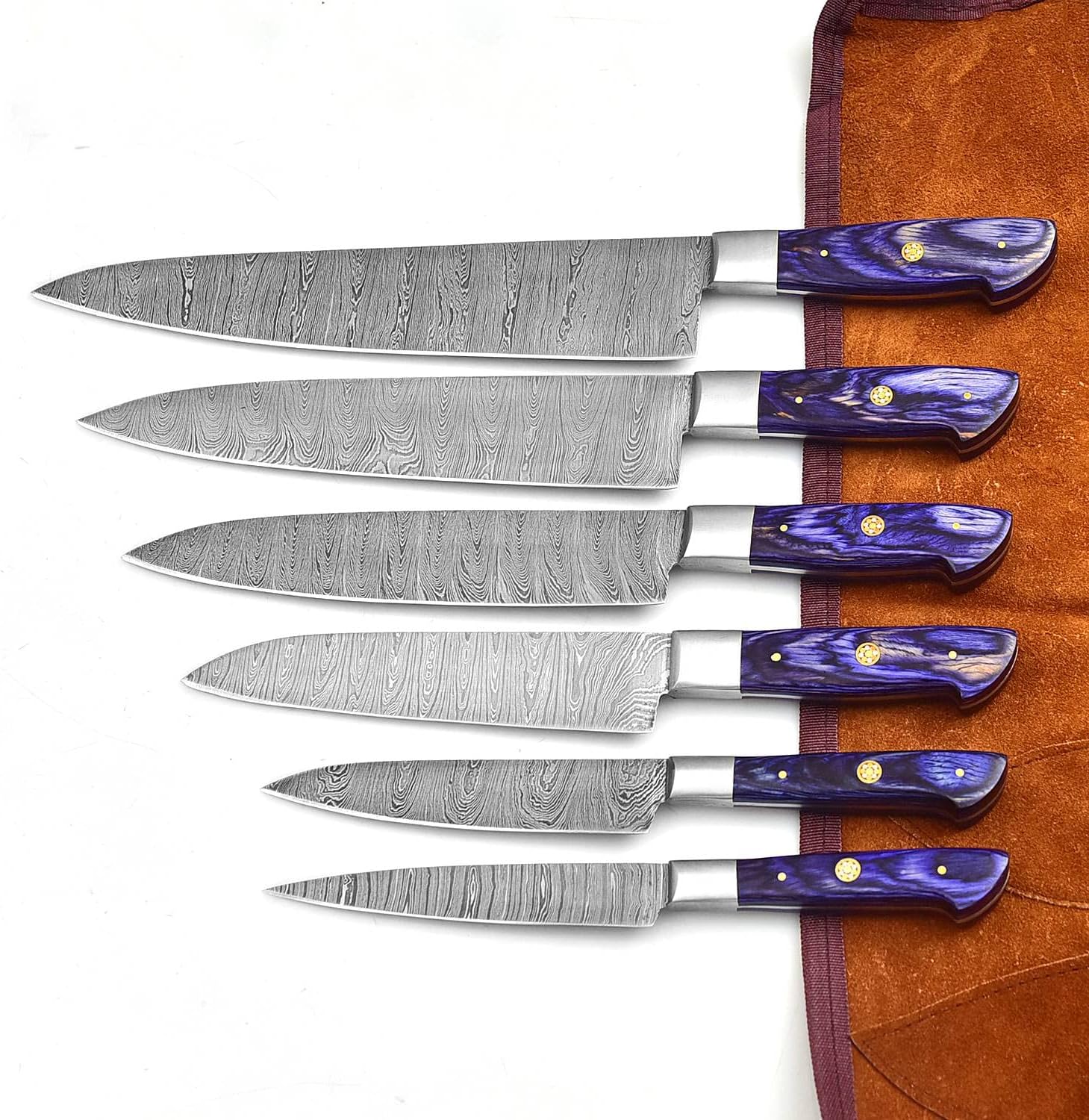 Set Cuchillos Cocina 6 Piezas Acero Aleación Bolsa