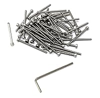 Vista 239 de iexcell 25 piezas M4 x 60/65/70/75/3.150 in paso de rosca 0.028 in acero inoxidable 304 cabeza hexagonal Tornillos Tornillos surtido Kit