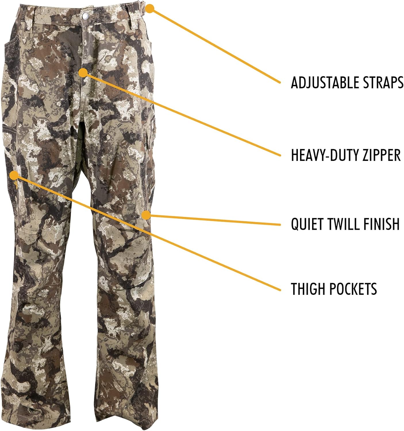 HOT SHOT Men’s Camo Performance Pant, Multi-Pocket Adjustable Waist Pants, Comfortable Year-Round Deer Hunting Gear for Men - Image 3
