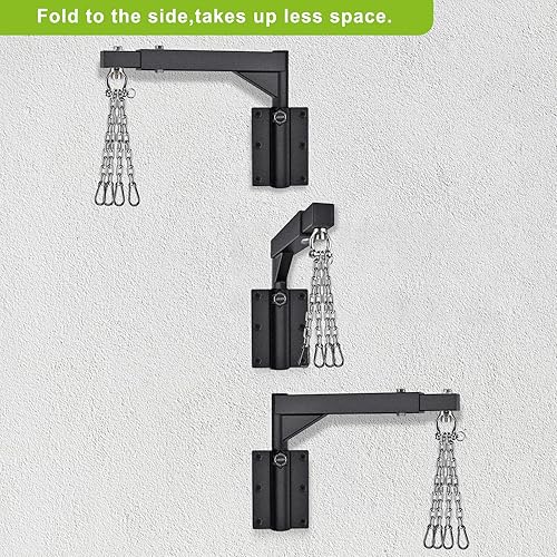 Miniatura 5 de BeneLabel Soporte de pared para bolsas pesadas, soporte para saco de boxeo resistente, soporte para bolsa de boxeo para gimnasio en casa, interior y