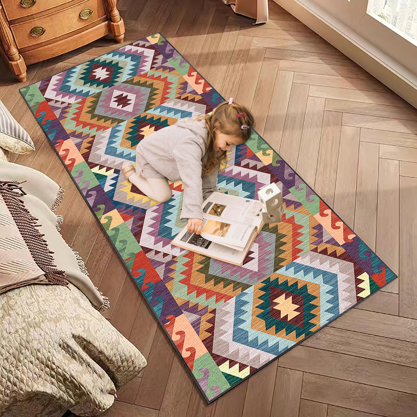 Tapis de Cuisine Lavable Antiderapant 120 x 300 cm Tapis de Passage Couloir Absorbant Kitchen Tapis Couloir Long paillasson Exterieur Tapis Entree Interieur Long Tapis de Sol pour Couloir Chambre