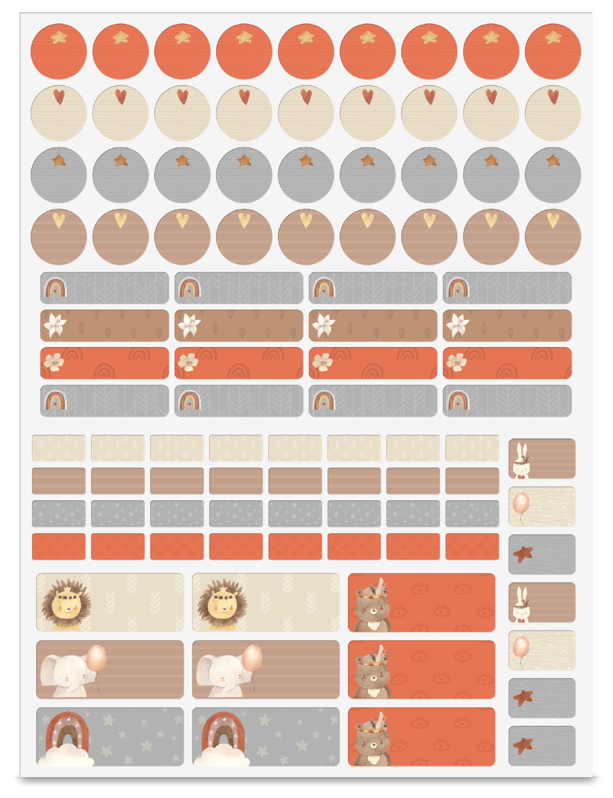 U-Name-It Self-Writing Name Stickers: 100 Personalized Waterproof Labels for Kids, Dishwasher & Microwave Safe, Name Stickers for Daycare, Bottles, School, and Camp, (Boho)