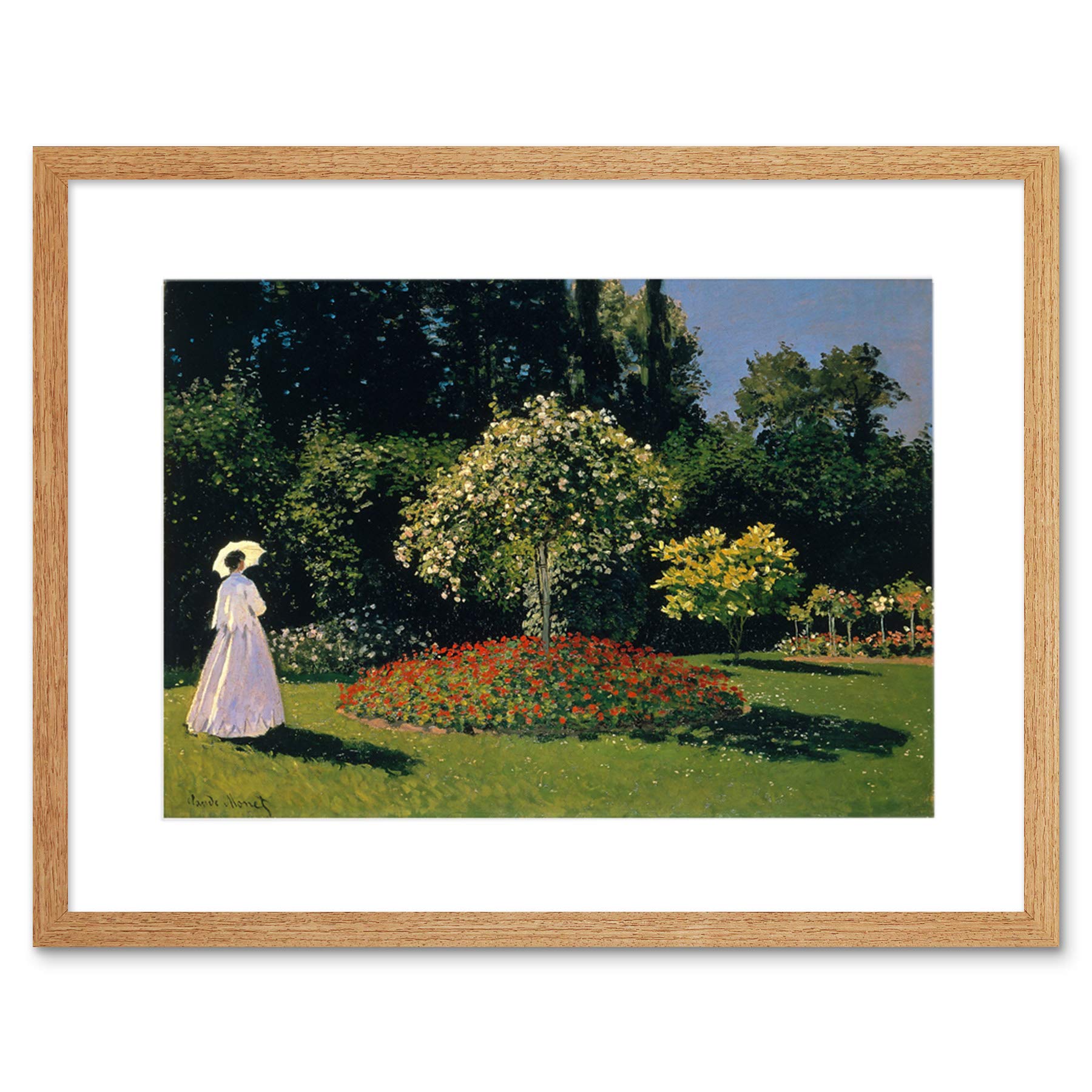 Wee Blue Coo Claude Monet Jeanne Marguerite Lecadre In Garden Framed Wall Art Print