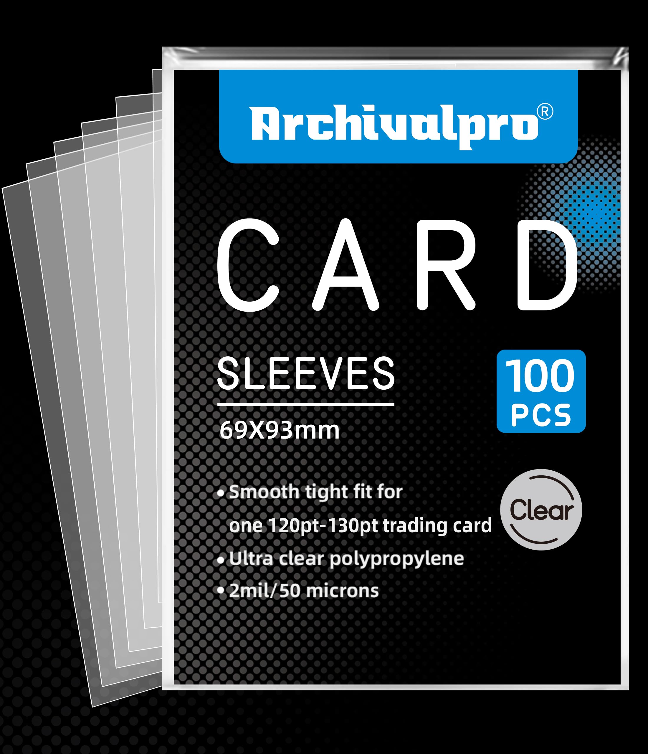 ARCHIVALPRO Premium Ultra-Clear Trading Card Sleeves for Standard Size Cards Fits Baseball, Football