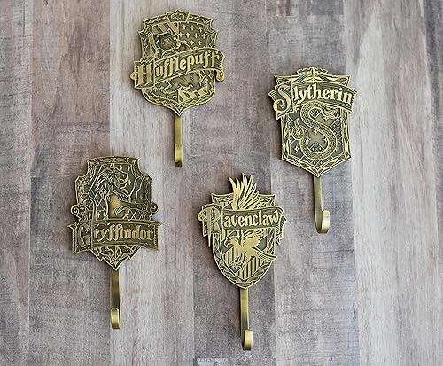 Miniatura 5 de Harry Potter Hogwarts Houses - Estante de almacenamiento de ganchos de pared  Juego de 4