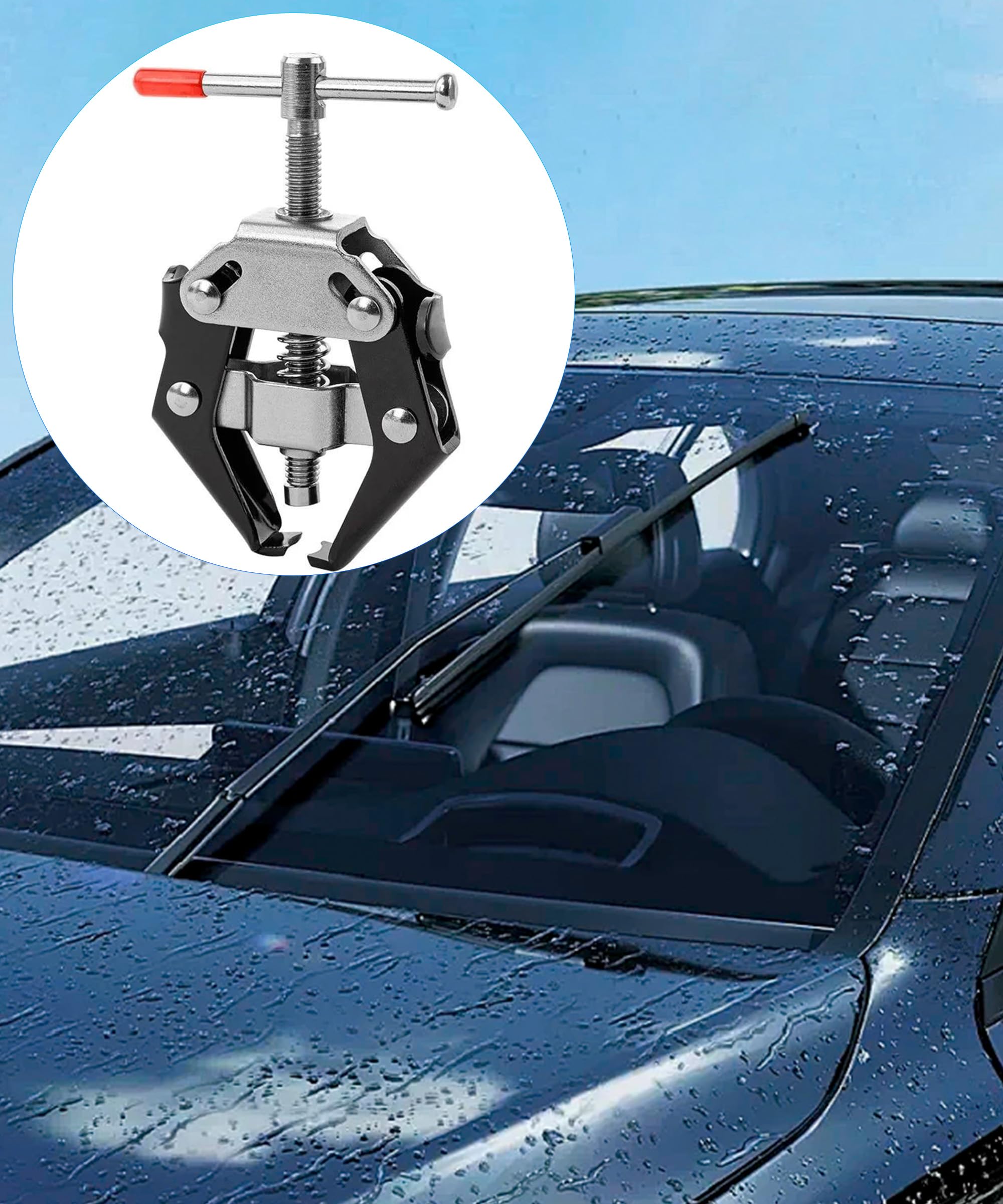 Strumenti di Auto,Attrezzi per Tergricristalli,Strumenti di Rimozione Parabrezza,Estrattore Tergicristallo Auto per Rimuovere Tergicristalli,Adatto per Terminali a Batteria,Piccoli Cuscinetti